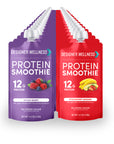 Protein Smoothie - Strawberry Banana and Mixed Berry 24 pack - Designer Wellness (7679913001186)