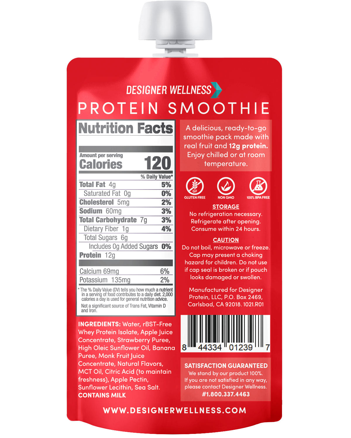 Protein Smoothie - Strawberry Banana and Tropical 24 pack - Designer Wellness (7679947374818)